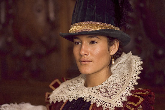  throwing in this frame of fourteenyearold actress Q'Orianka Kilcher 